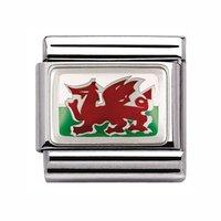 Nomination Composable Classic Wales Flag Charm