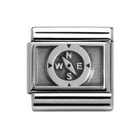 Nomination Composable Classic Silver Oxidised Compass Charm
