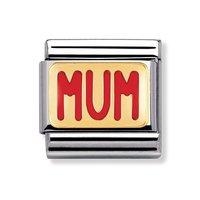 Nomination Composable Classic 18ct Gold and Enamel Mum Charm