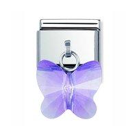 Nomination Composable Violet Swarovski Buttlerfly Drop Charm