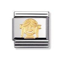 Nomination Composable Classic 18ct Gold Girl Charm
