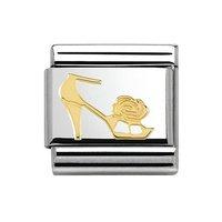 Nomination Composable Classic Gold Heel With Rose Charm