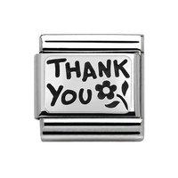Nomination Composable Classic Oxidised Thank You Charm