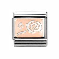 nomination 9ct rose gold composable classic rose charm