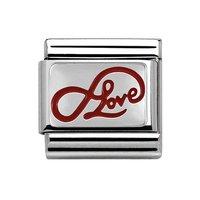 nomination composable classic silver and red enamel infinity love char ...
