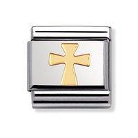 Nomination Composable Classic 18ct Gold Cross Charm