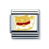 Nomination Composable Classic Gold and Enamel Maneki-Neko Charm