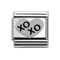 Nomination Composable Classic Oxidised Hugs And Kisses Charm
