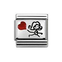 Nomination Composable Classic Engraved Girl with Red Heart