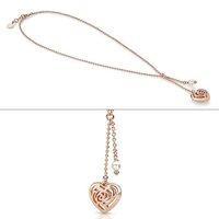 nomination roseblush collection brass copper double pendent necklace