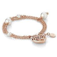 nomination roseblush collection brass copper heart pendent bracelet