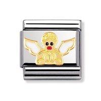 Nomination Composable Classic Gold and Enamel Angel Charm