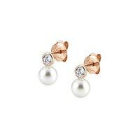 nomination rose swarovski and pearl earrings