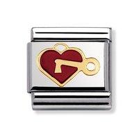 Nomination Composable Classic Heart and Key Charm