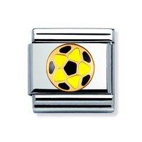 Nomination Composable Classic Yellow and Black Football Charm