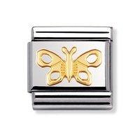 Nomination Composable Classic 18ct Gold Butterfly Charm