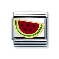 Nomination Composable Classic Gold and Enamel Watermelon Charm
