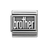 Nomination Composable Classic Oxidised Silver Brother Charm