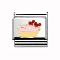 Nomination Composable Classic Pink Cupcake and Hearts Charm