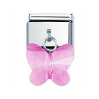 Nomination Composable Pink Swarovski Buttlerfly Drop Charm