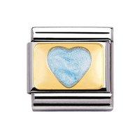 Nomination Composable Classic Gold and Enamel Blue Heart Charm