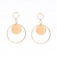 Non Stone Round Dangle Earrings Jewelry Circular Design Dangling Style Pendant Euramerican Fashion Personalized Party Daily Casual Copper