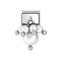 Nomination Composable Classic Silver and White Hanging Pearls Charm