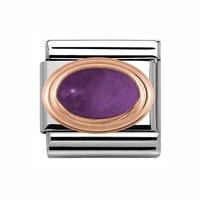 Nomination 9ct Rose Gold Composable Classic Purple Amethyst Charm