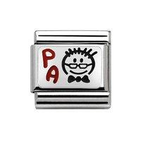 Nomination Composable Classic Silver and Red Engraved Grandpa Charm