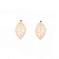 Non Stone Leaf Stud Earrings Jewelry Unique Design Euramerican Personalized Daily Casual Alloy 1 pair