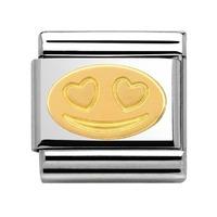 Nomination - 18ct Gold \'In Love ile\' Charm 030161/02