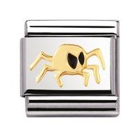 Nomination - Halloween With Enamel And 18ct Gold \'Spider \' Charm 030216/02