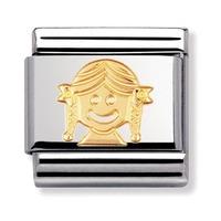 Nomination - Stainless Steel With 18Ct Gold \'Girl\' Charm 030110/03