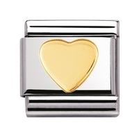 Nomination - Stainless Steel With 18Ct Gold \'Heart\' Charm 030116/02