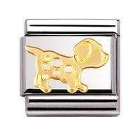 Nomination - Stainless Steel With 18ct Gold \'Dog\' Charm 030112/23