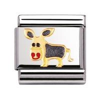 Nomination - Stainless Steel With Enamel And 18ct Gold \'Donkey\' Charm 030212/03