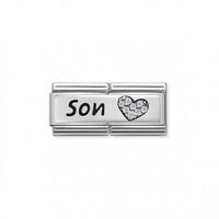 Nomination Composable Double Link in Stainless Steel Son Charm (330731/03)