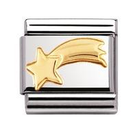 nomination stainless steel with 18ct gold shooting star charm 03011020