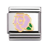 Nomination - Enamel And 18ct Gold \'Camelia\' Charm 030214/28
