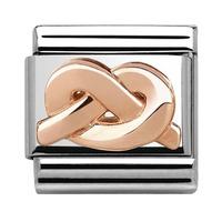 Nomination 9ct Rose Gold Relief Knot Charm 430106/01