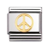 Nomination - Stainless Steel With 18ct Gold \'Peace \' Charm 030116-06