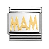 Nomination - Stainless Steel With 18ct Gold \'Mam\' Charm 030107/22