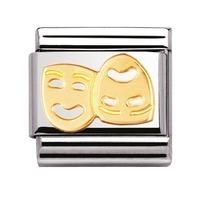 Nomination - Stainless Steel With 18ct Gold \'Masks\' Charm 030110/01