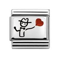 nomination enamel and sterling silver boy with a heart balloon charm 3 ...