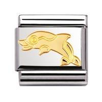 Nomination - 18ct Gold \'Dolphin\' Charm 030113/04