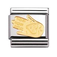 Nomination - 18ct Gold \'Hebraic Hand\' Charm 030105/09