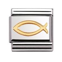 Nomination - 18ct Gold \'Ichthys\' Charm 030105/08