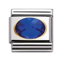 Nomination - CZ & 18ct Gold \'Blue\' Charm 030601/007