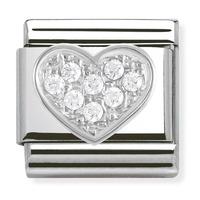 Nomination - CZ & Sterling Silver \'Heart\' Charm 330304/01