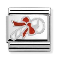 nomination enamel and sterling silver candy cane charm 33020407